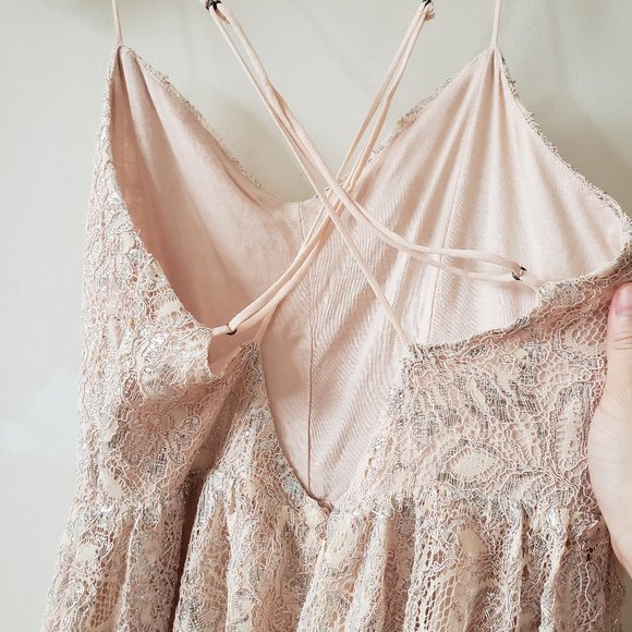 Urban Outfitters Kimchi Blue Cream Lace Romper 4 - Picture 6 of 9